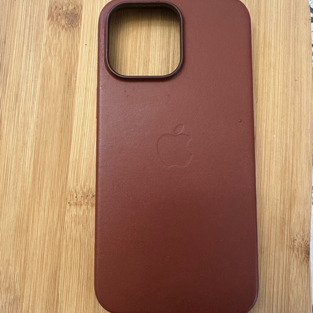 Apple Brown Leather Phone Case